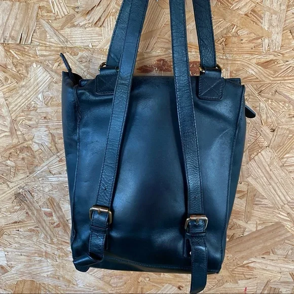 Asos black square leather backpack purse medium - Picture 10 of 10